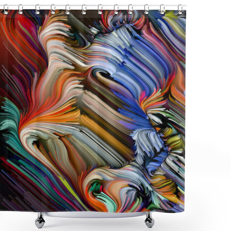 Personality  Paint In Motion Shower Curtains