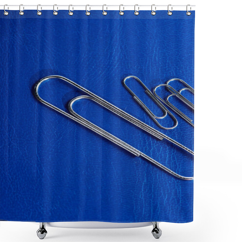 Personality  Office Paperclips On Table Shower Curtains