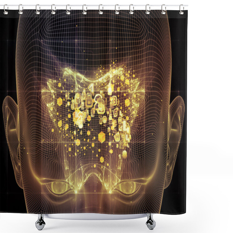 Personality  Digital Life Of Reason Shower Curtains