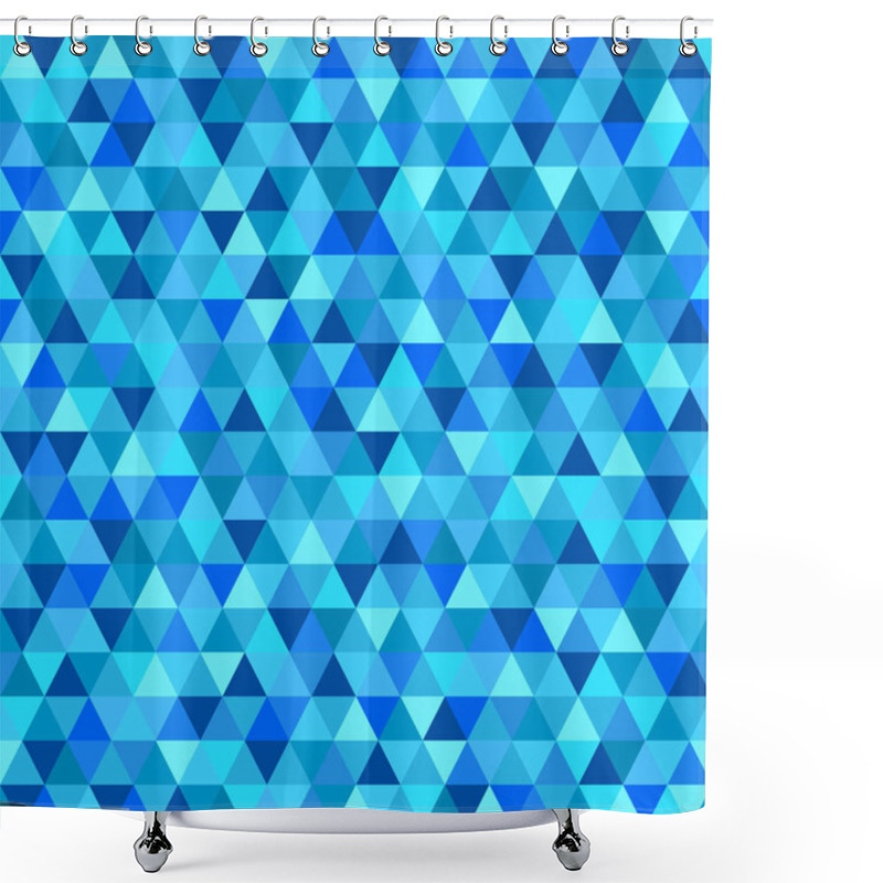 Personality  Seamless Triangle Pattern. Geometric Wallpaper Of The Surface. Unique Background. Doodle For Design. Bright Colors. Print For Flyers, Posters, T-shirts And Textiles. Vintage And Retro Style Shower Curtains