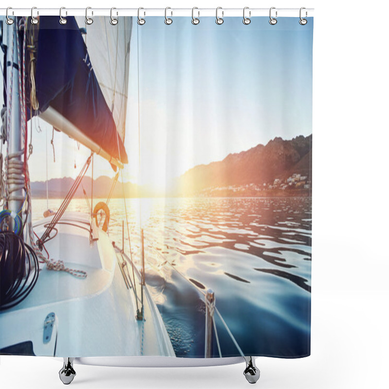 Personality  Sailing Ocean Boat Shower Curtains