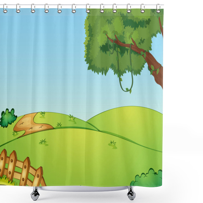 Personality  Empty Field Shower Curtains