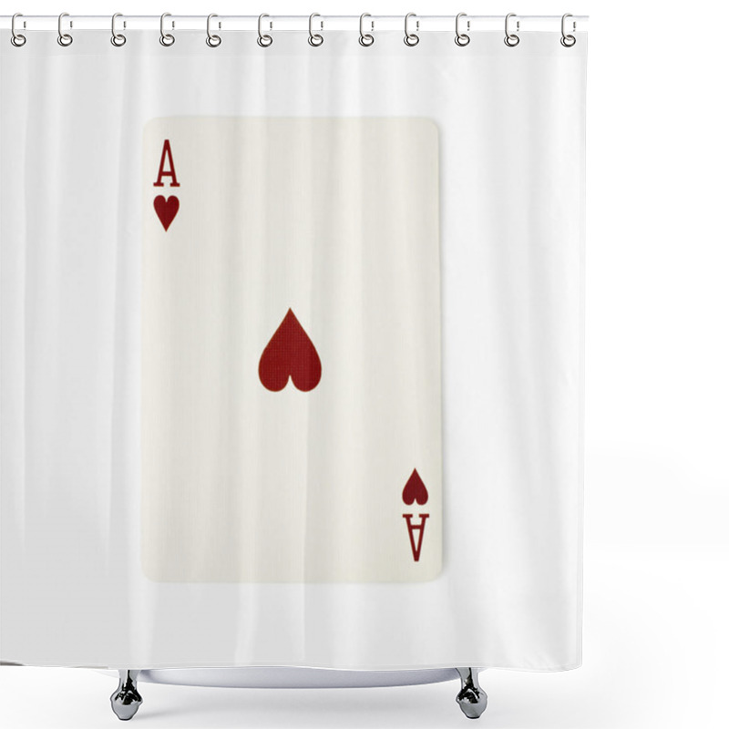 Personality  Ace Of Hearts Playing Card Shower Curtains