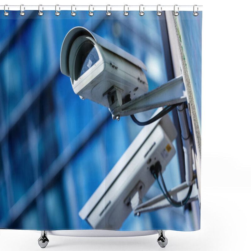 Personality  Security Camera And Urban Video Shower Curtains