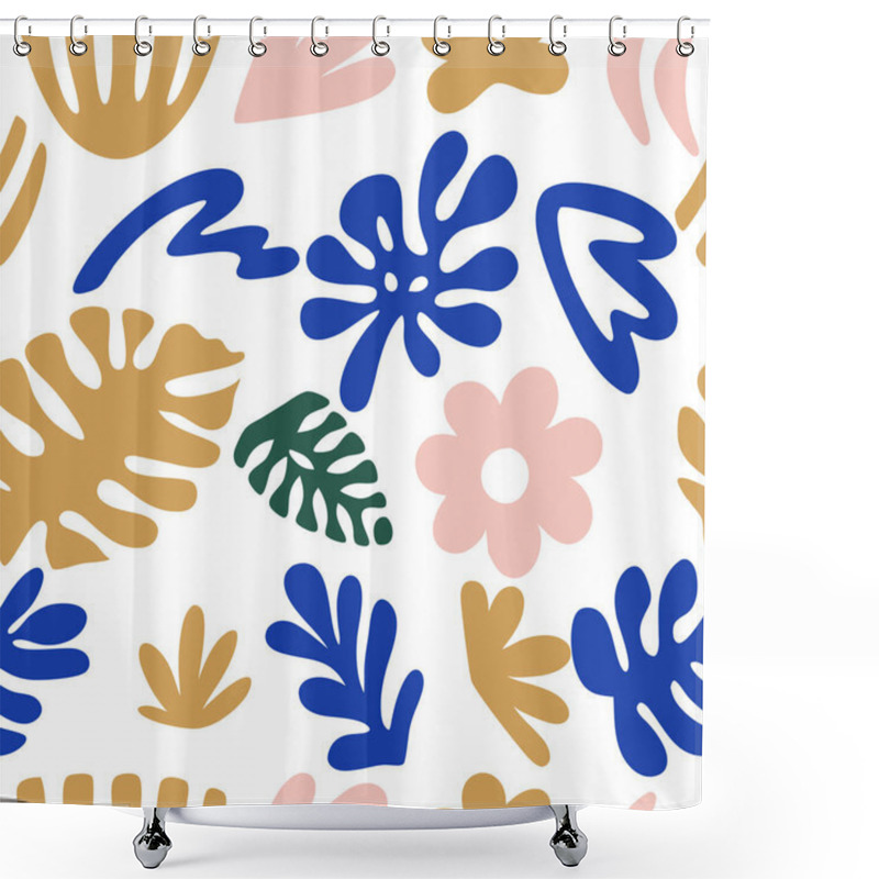 Personality  Tremdy Pattern  Background With Abstract Floral And Leaf Patterns Shower Curtains