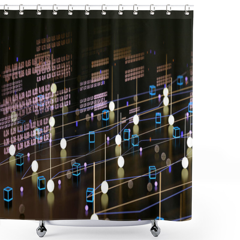 Personality  Abstract And Digital Image Related To Cyber Security  Shower Curtains