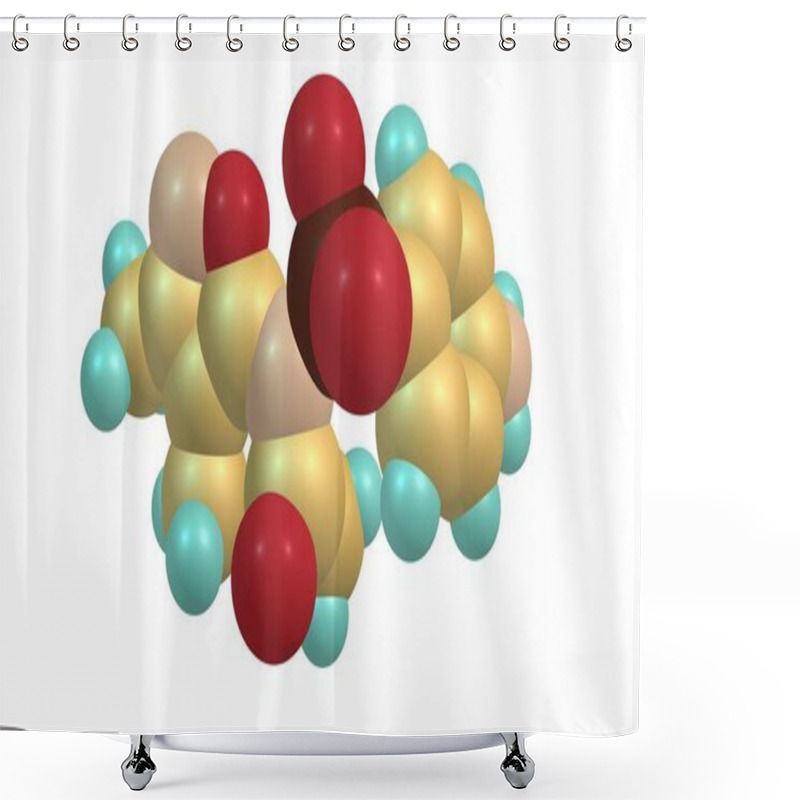 Personality  Sulfisoxazole Acetyl Is An Ester Of Sulfisoxazole, A Broad-spectrum Sulfanilamide And A Synthetic Analog Of Para-aminobenzoic Acid With Antibacterial Activity. 3d Illustration Shower Curtains