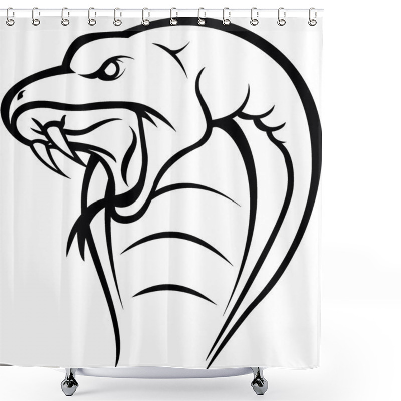 Personality  Cobra Snake Head Shower Curtains