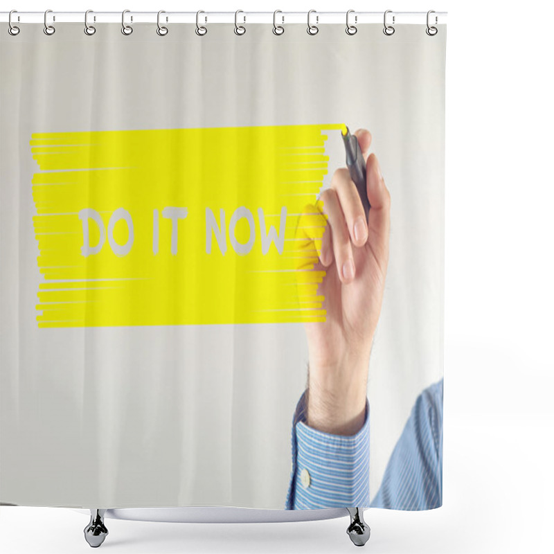 Personality  Do It Now Message Shower Curtains