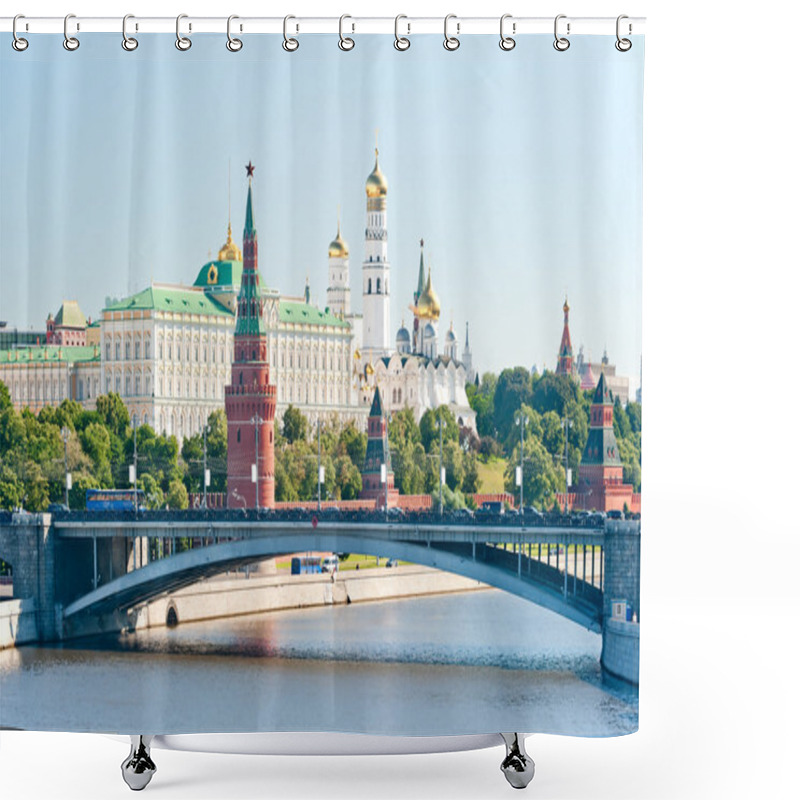 Personality  The Kremlin, Moscow, Bolshoy Stone Bridge, Vodovzvodnaya (Sviblova) Tower, The Kremlin Palace And Cathedrals Shower Curtains