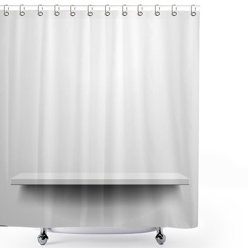 Personality  White Shelf On Wall Shower Curtains