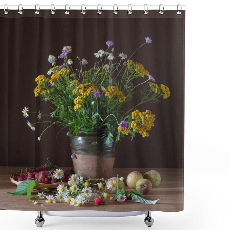 Personality  Still Life Of Flower Field Shower Curtains