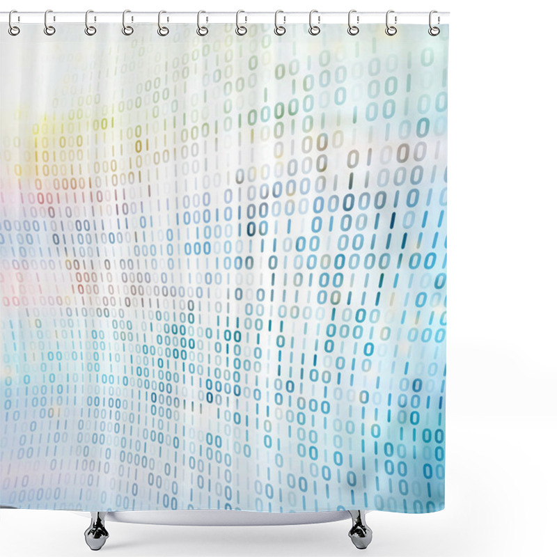 Personality  Digital Code Background Shower Curtains