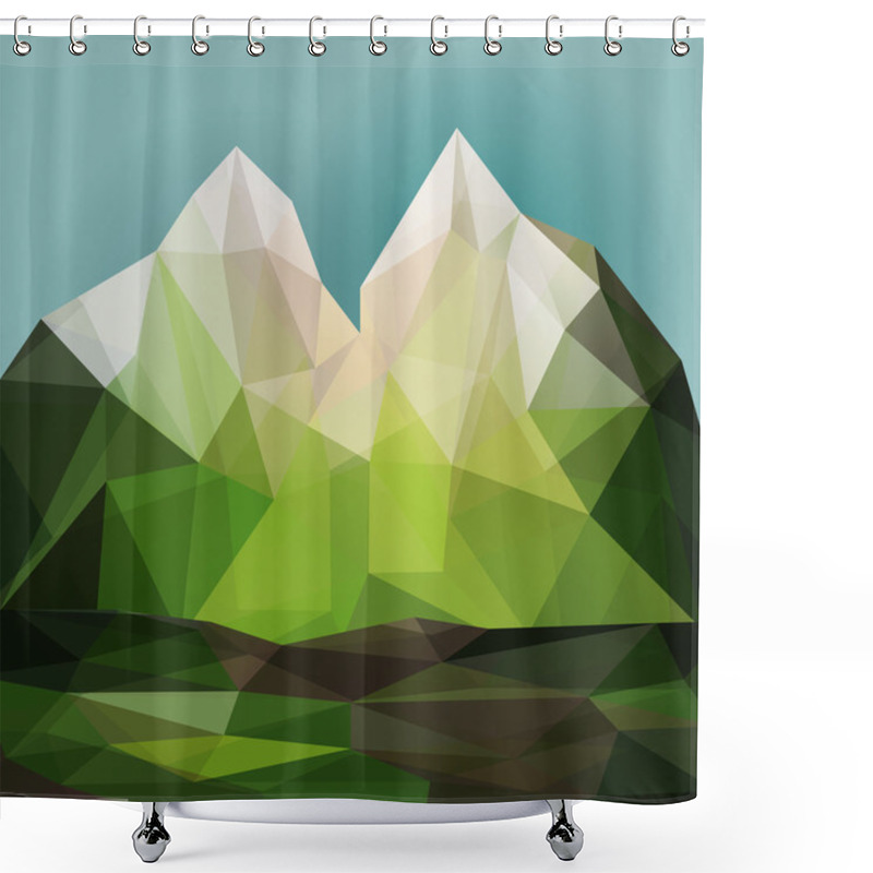 Personality  Green Mountain Landscape Shower Curtains