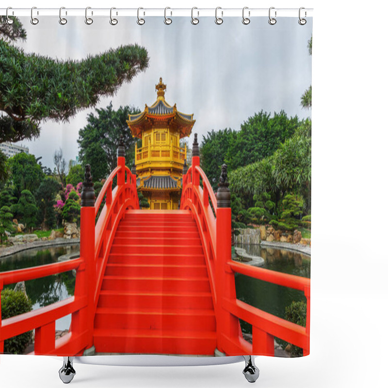 Personality  Nan Lian Garden Pavilion In Hong Kong Shower Curtains