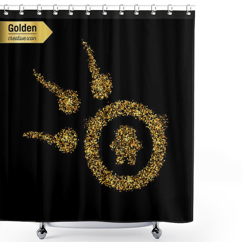 Personality  Gold Vector Icon Shower Curtains