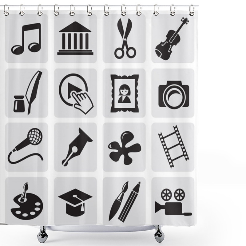 Personality  Art Culture Icon Shower Curtains