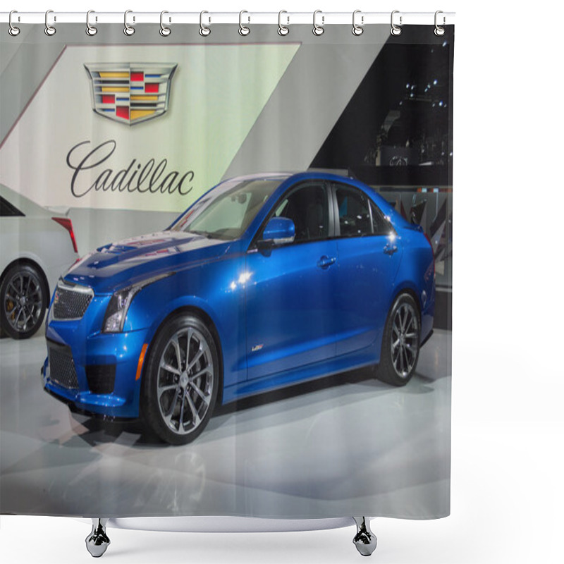 Personality  Cadillac ATS Sedan Car On Display Shower Curtains