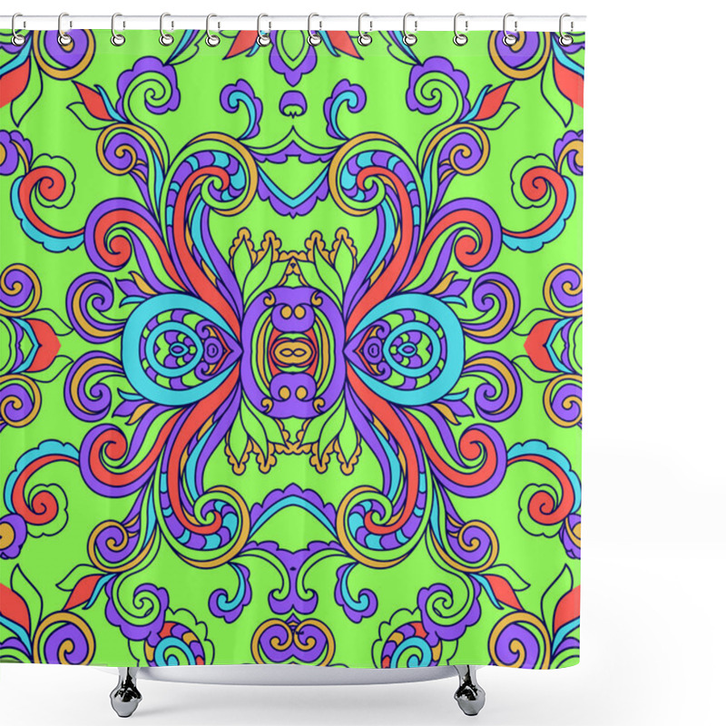 Personality  Decorative Abstract Floral Pattern Shower Curtains