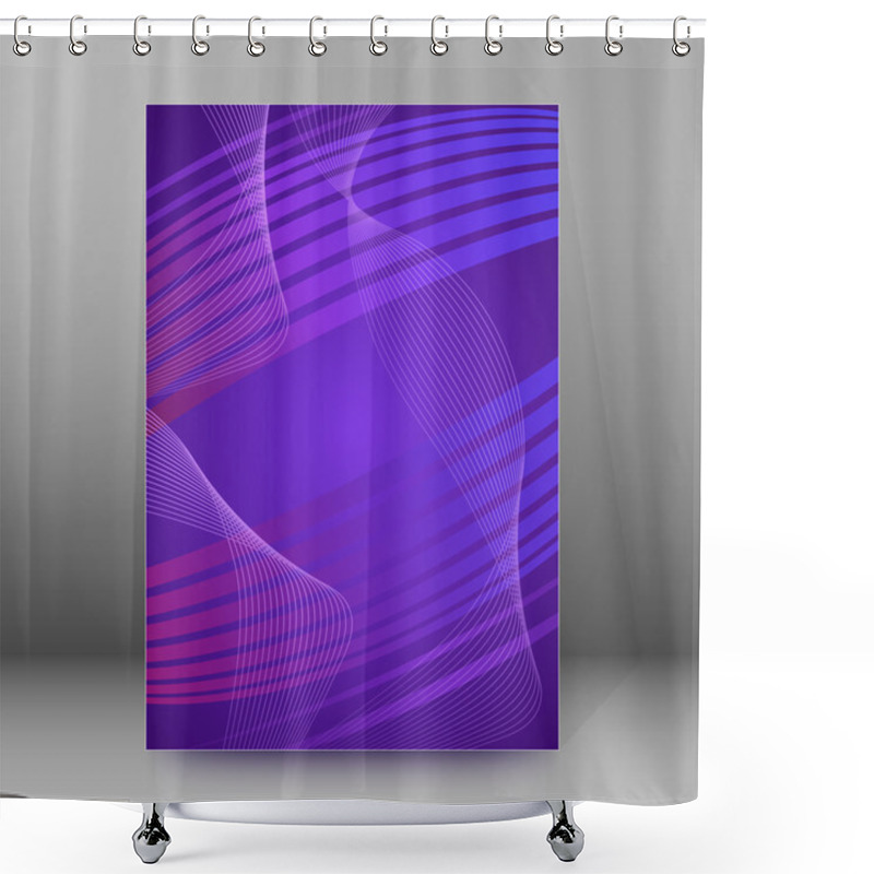 Personality  Background Report Brochure Cover Pages A4 Style Abstract Glow07 Shower Curtains