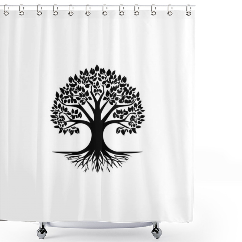 Personality  Abstract Tree Illustration Art Design For Social Media Template Backgrounds. Shower Curtains