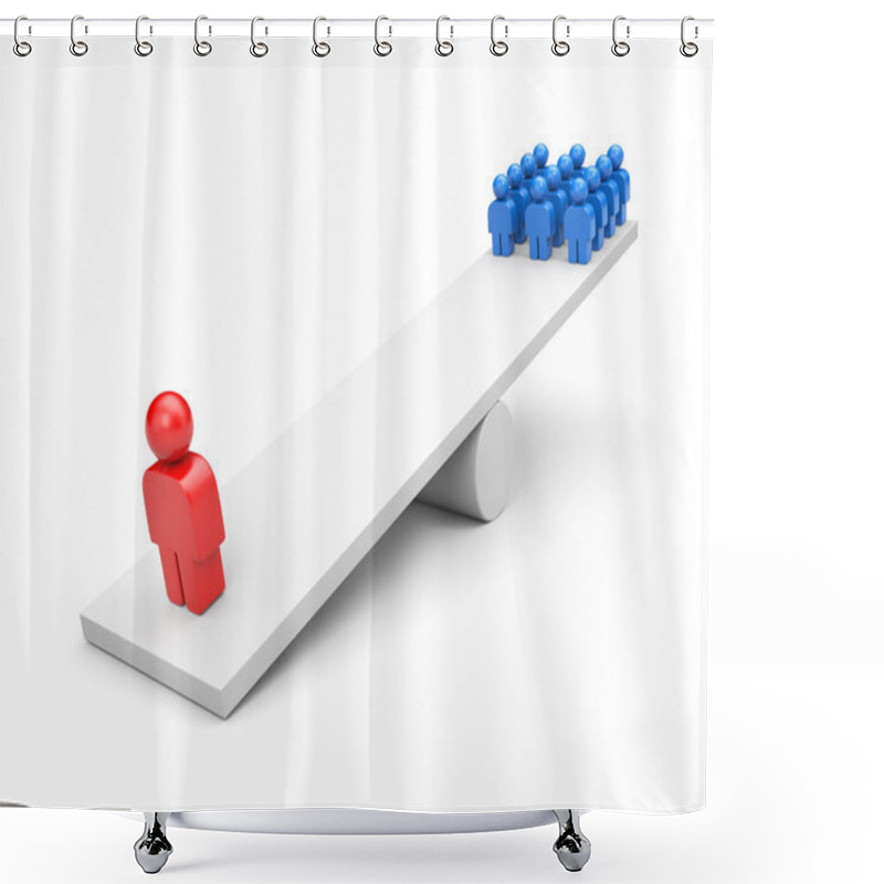 Personality  Balance. Leadership Concept. Business Metaphor Shower Curtains