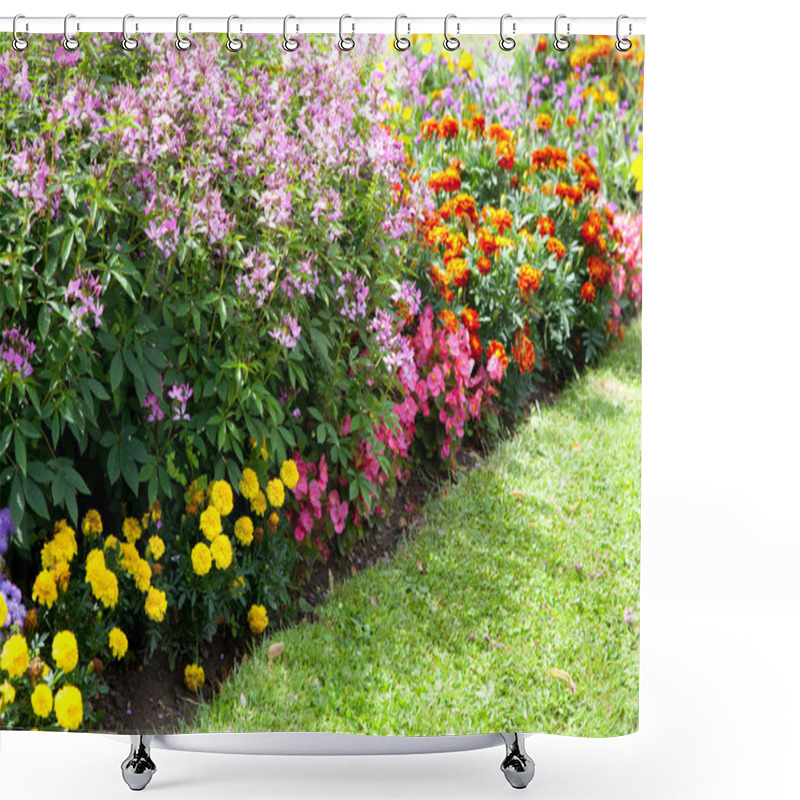 Personality  Flowers Growing In The Garden Shower Curtains