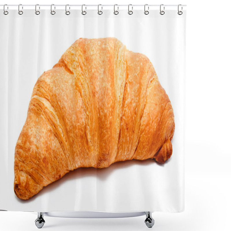 Personality  Fresh Perfect Croissant Isolated Shower Curtains