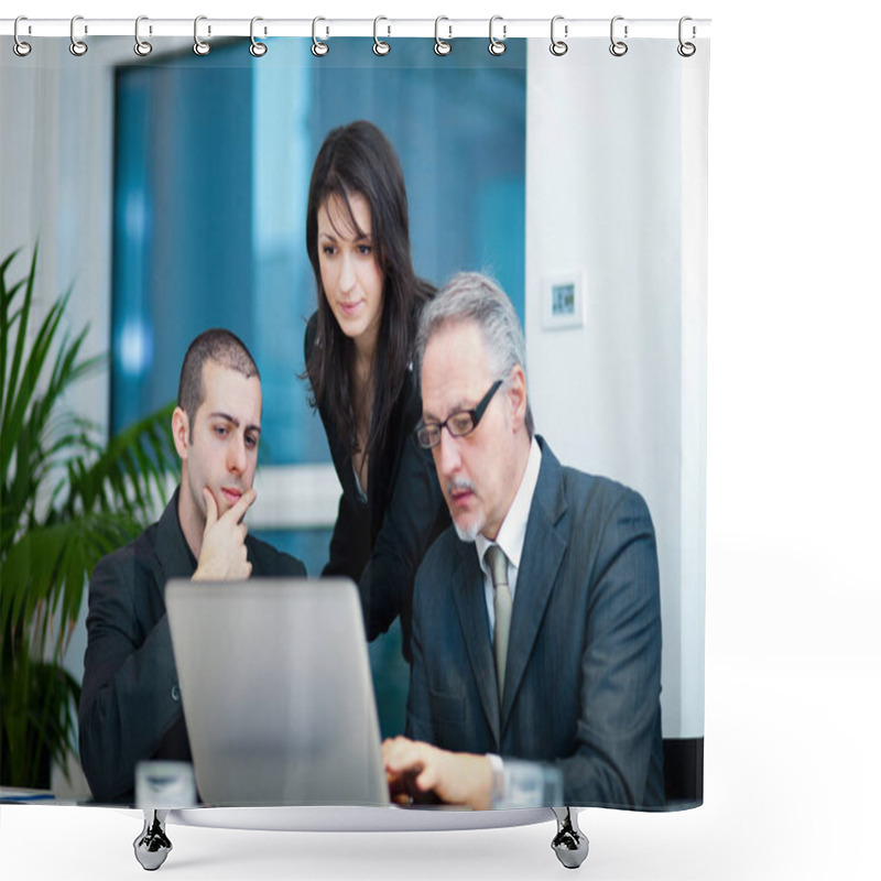 Personality  Business People Discussing Shower Curtains