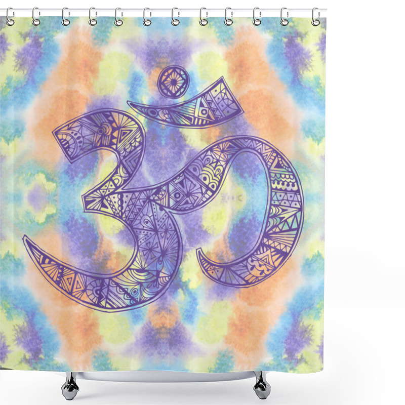 Personality  Ohm. Om Aum Symbol. Shower Curtains