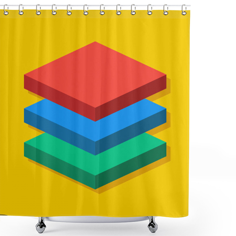 Personality  Vector Layers Icon Shower Curtains