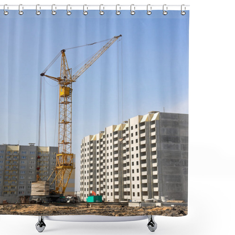 Personality  Building Site Shower Curtains