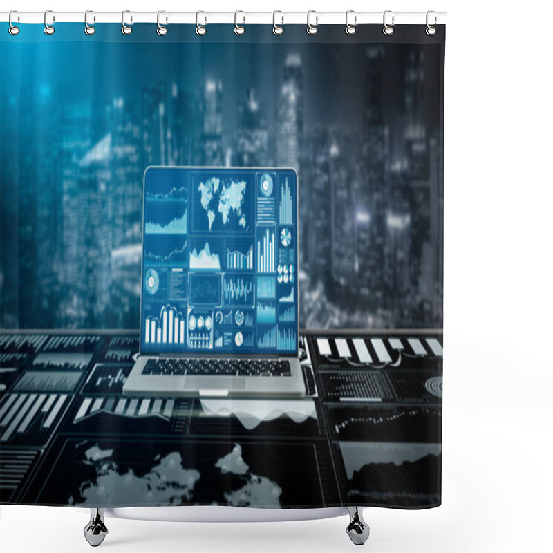 Personality  Big Data Technology For Business Finance Concept. Shower Curtains