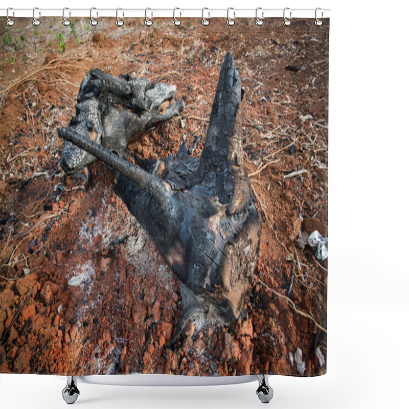 Personality  Black Charred Remains  Shower Curtains