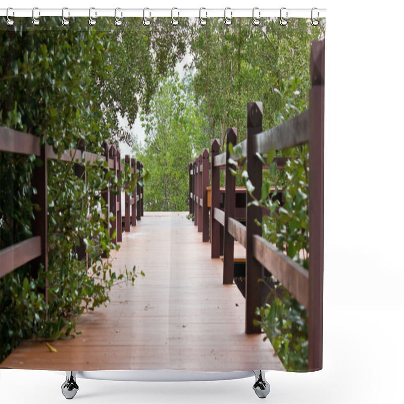 Personality  Wooden Walkway I Shower Curtains