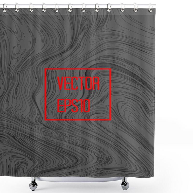 Personality  Abstract Card With Liquid Lines.  Shower Curtains