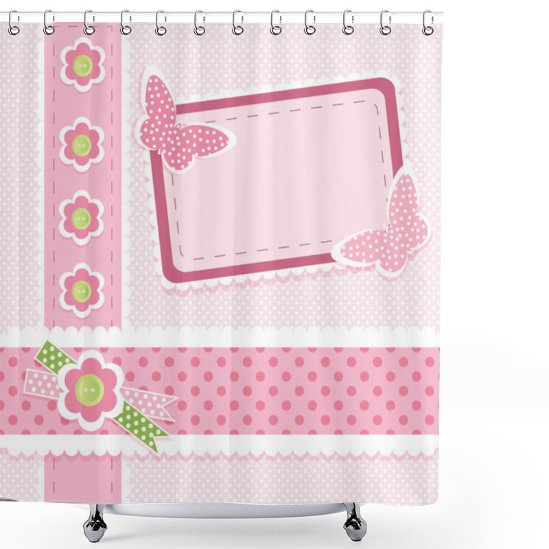 Personality  Vector Floral Background Design Shower Curtains