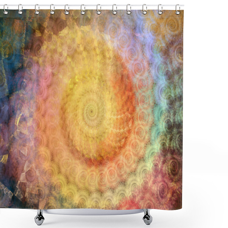 Personality  Spiral Background.  Shower Curtains