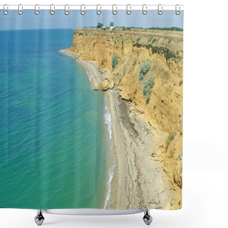 Personality  Pictorial Coast Of Black Sea Shower Curtains