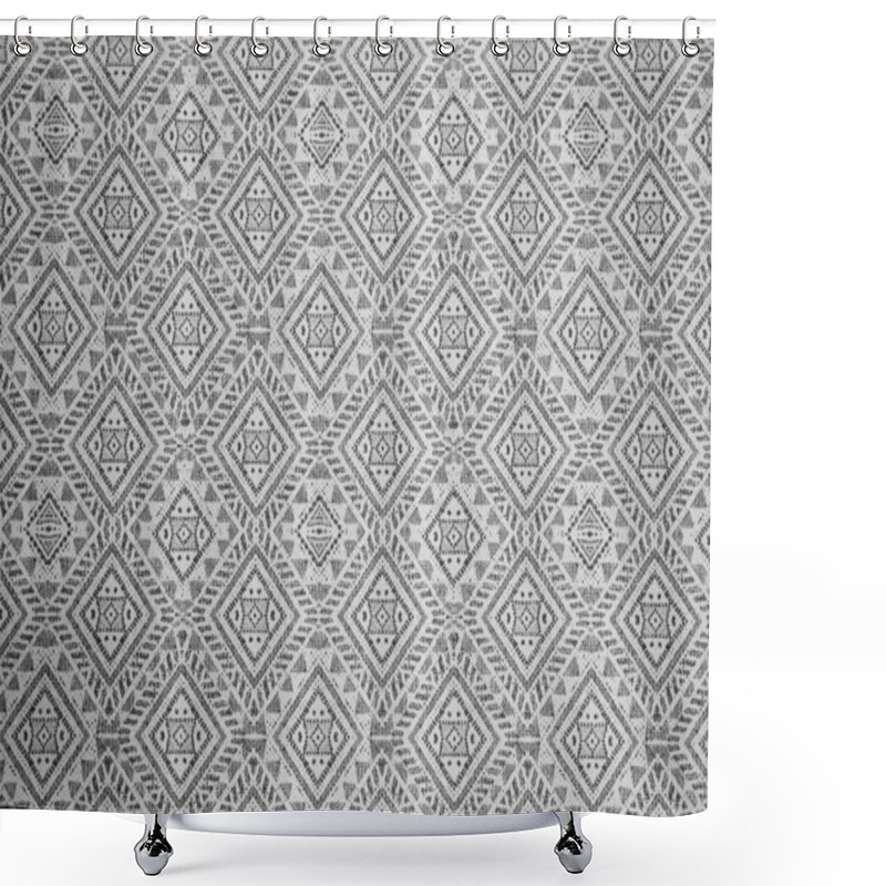 Personality  Black White Abstraction Texture Squares Triangles Lines Rhombuses Shower Curtains