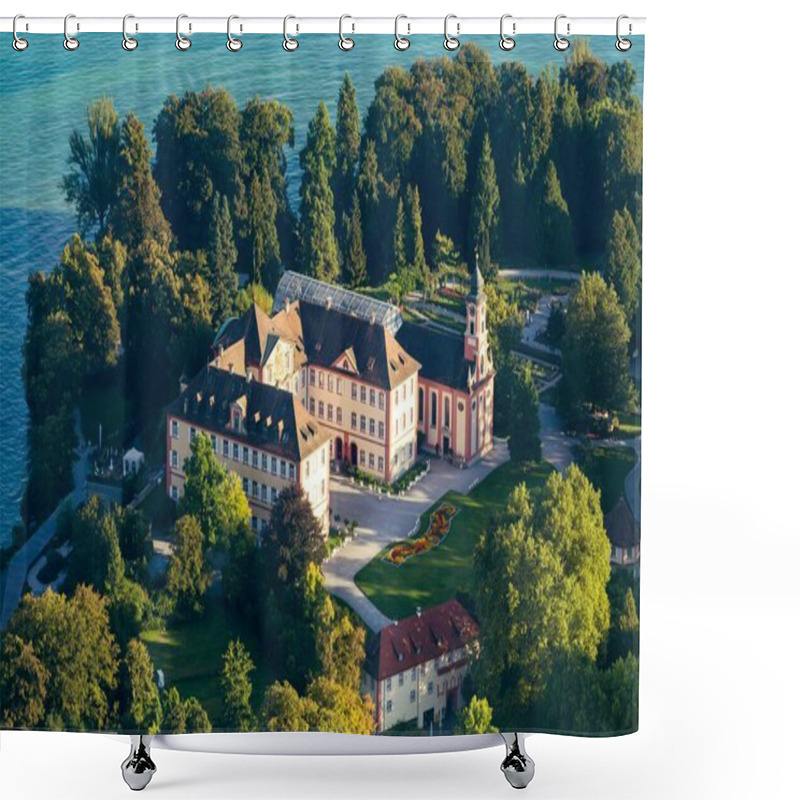 Personality  Aerial View, Mainau Island, Castle, Lake Constance, Baden-Wrttemberg, Germany, Europe  Shower Curtains