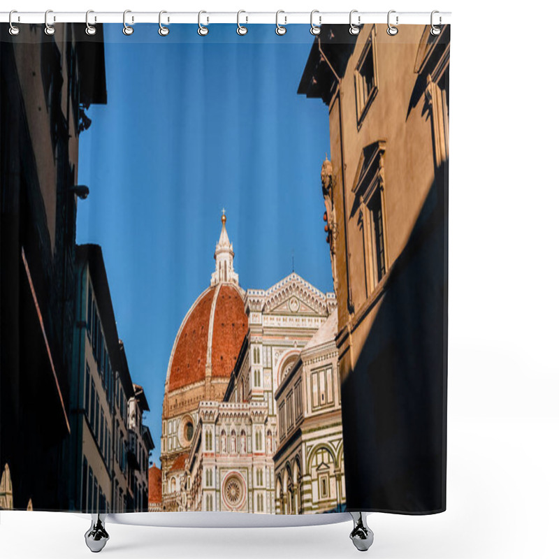 Personality  Historic Buildings And Famous Basilica Di Santa Maria Del Fiore In Florence, Italy  Shower Curtains