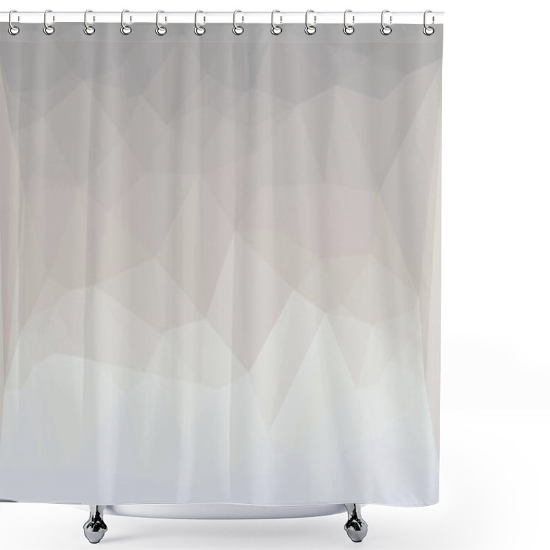 Personality  Grey Geometric Background With Mosaic Design Shower Curtains