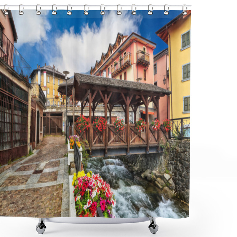 Personality  Small Bridge In Pontedilegno Shower Curtains