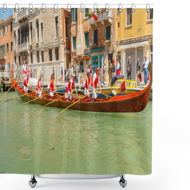 Personality  Italy. Venice. Vogalonga Regatta. Shower Curtains