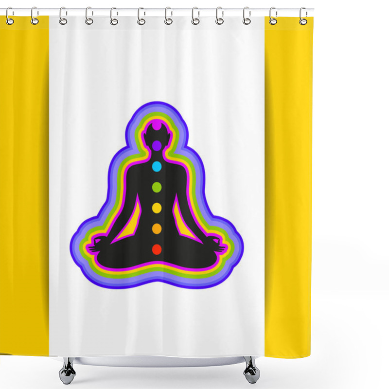 Personality  Yoga Chakra Template Shower Curtains