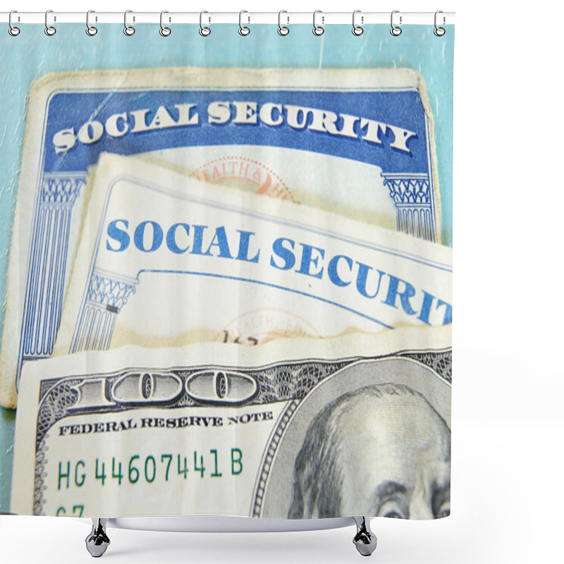 Personality  Money And Social Security Cards Shower Curtains