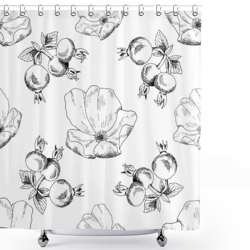 Personality  Seamless Sketch Briar Template Shower Curtains