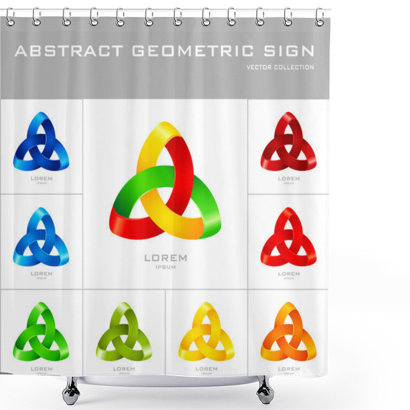 Personality  Abstract Logo Design Template Shower Curtains