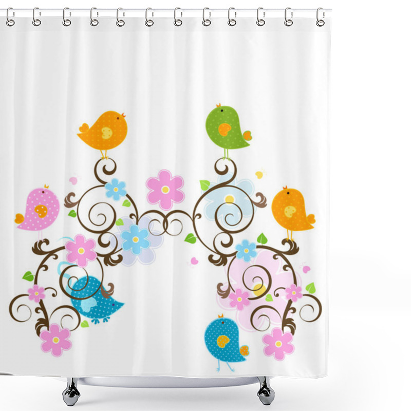 Personality  Spring Tree Shower Curtains